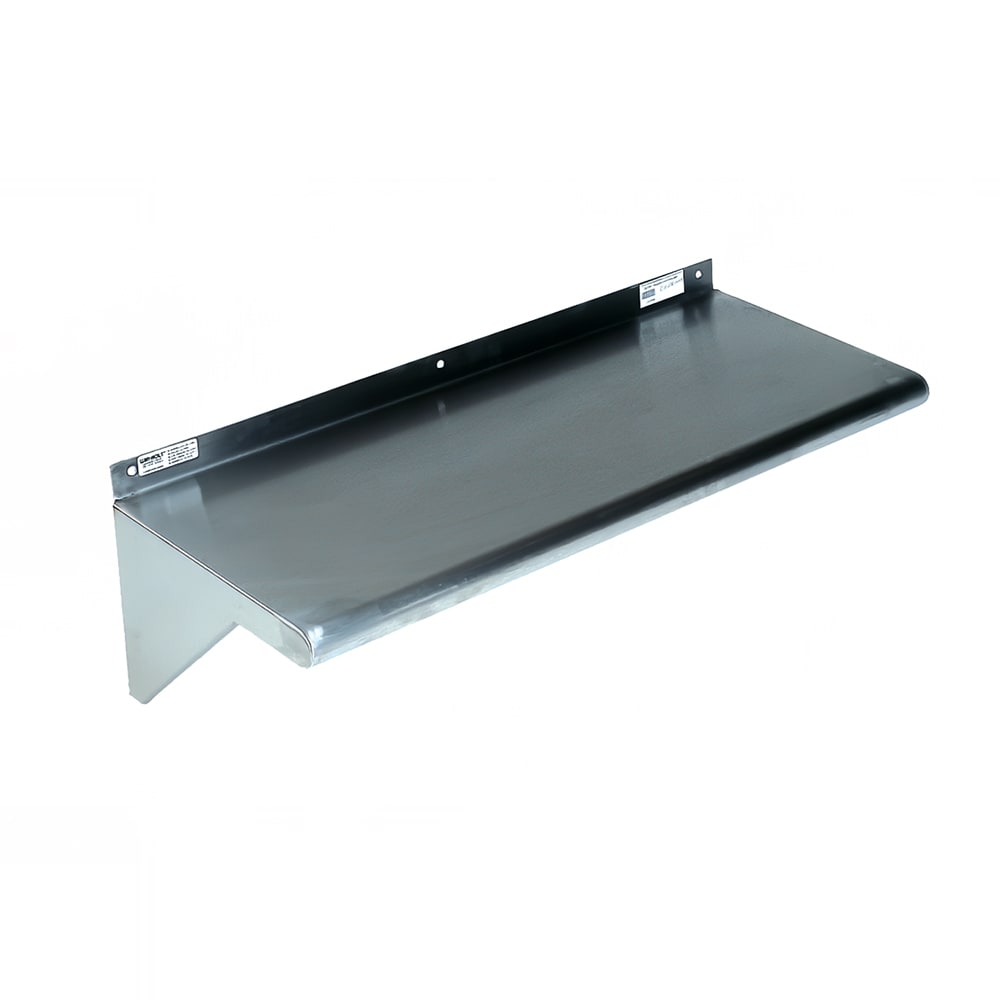 Winholt SSWMS152 Fabricated Wall Mounted Shelf, 24"W x 15"D, Stainless Steel