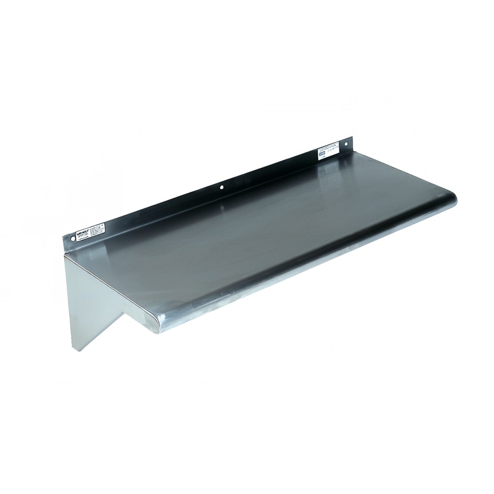 Winholt SSWMS157 Fabricated Wall Mounted Shelf, 15"W x 15"D, Stainless Steel