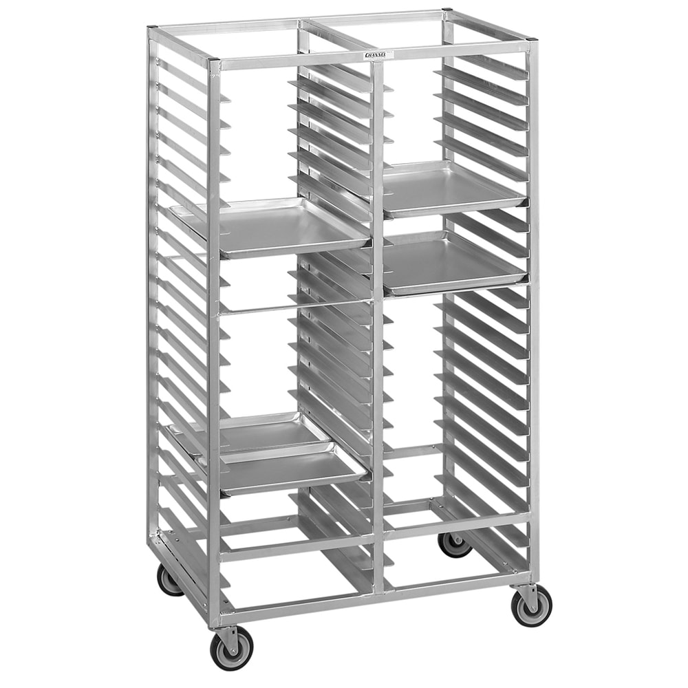 Channel 41"W 60 Tray Cafeteria Tray Rack w/ 2" Bottom Load Slides (420A)