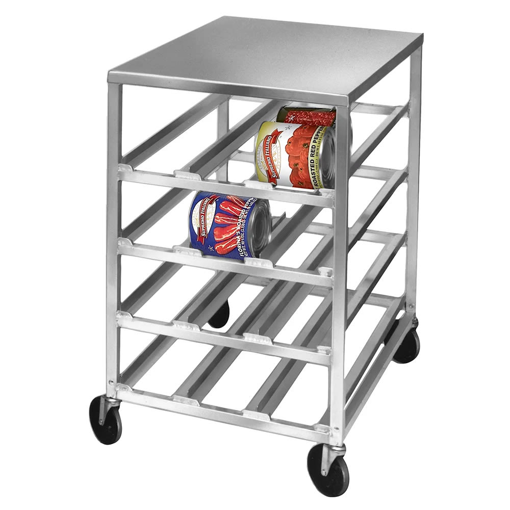 Channel 43"H Mobile Can Rack w/ (72) #10 Capacity, Front Load (CSR-4MS)