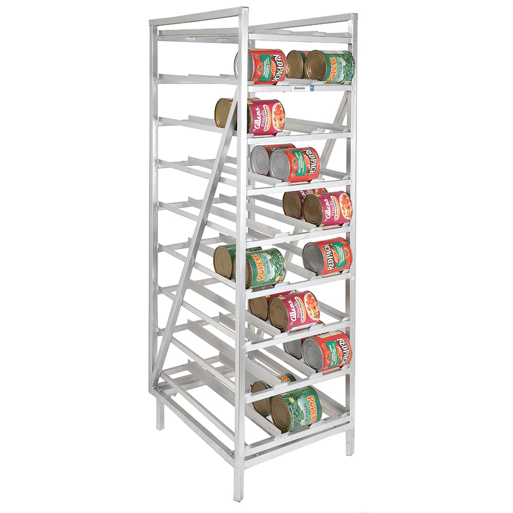 Channel 82"H Stationary Can Rack w/ (162) #10 Capacity, Front Load (CSR-99)