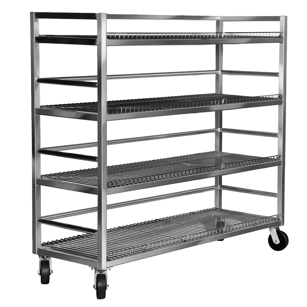 Channel Queen Mary Cart - 2 Levels, 2000 lb. Capacity, Aluminum, Removable Shelving (MC2472-2)