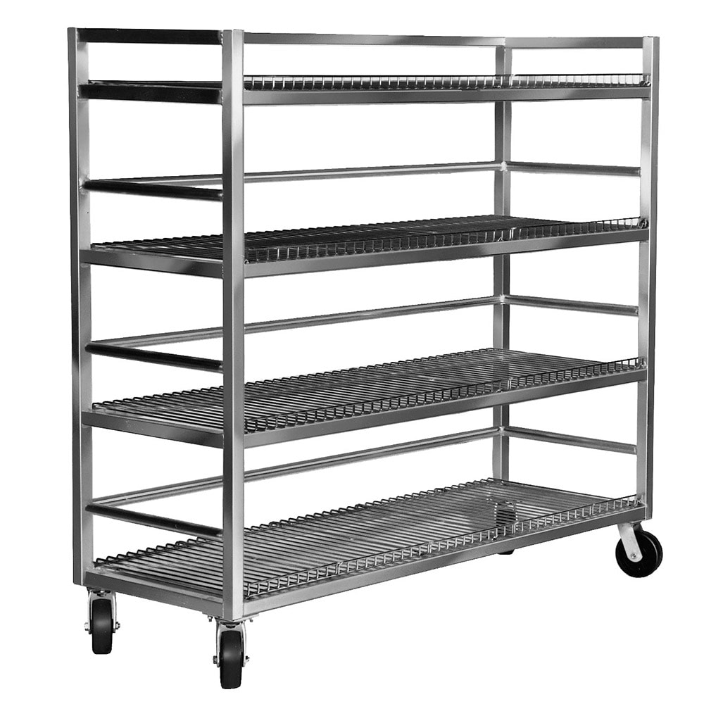Channel Queen Mary Cart - 4 Levels, 2000 lb. Capacity, Aluminum, Removable Shelving (MC2472-4)