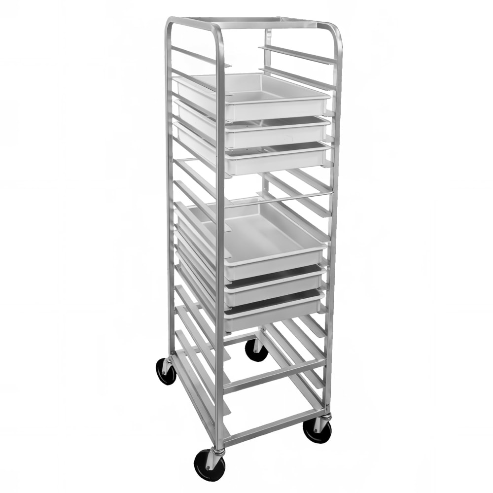 Channel 21"W 13 Pizza Pan/Dough Box Rack w/ 4" End Load Slides (RB-46)