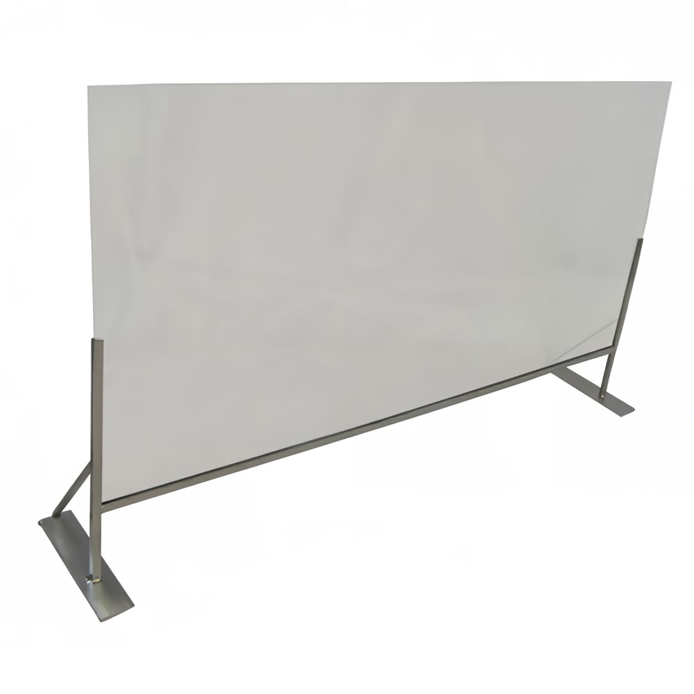 Channel Countertop Social Distancing Divider - 48"W x 32"H, Plexiglass w/ Aluminum Frame (SDDC-4832)