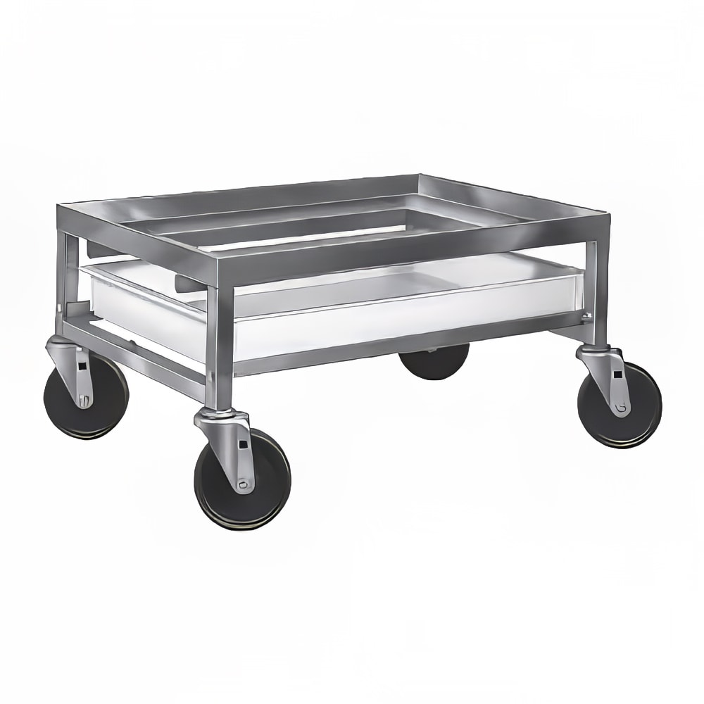 Channel Poultry Crate Dolly w/ Drip Pan - 23" x 28" x 13", Aluminum (SPCD-A)