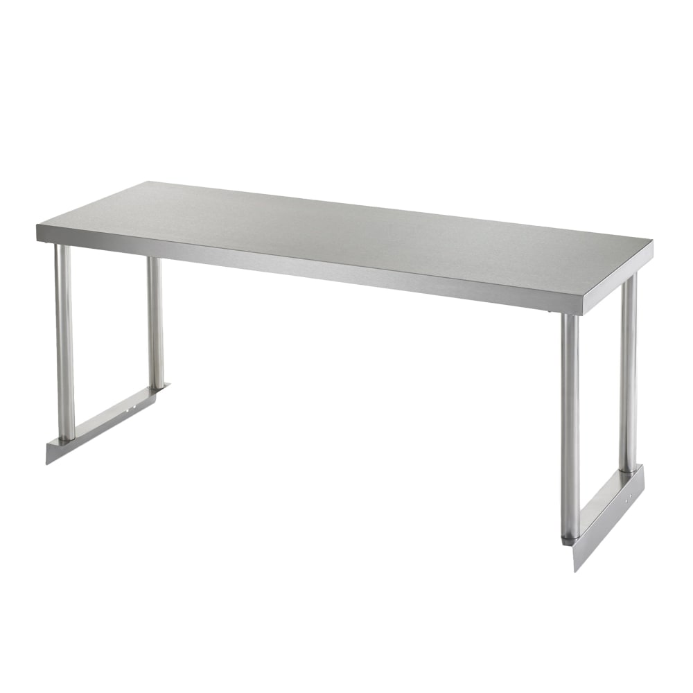 Arctic Air 64904K-S Single Table Mount Overshelf, 22 ga Stainless, 18" x 72"