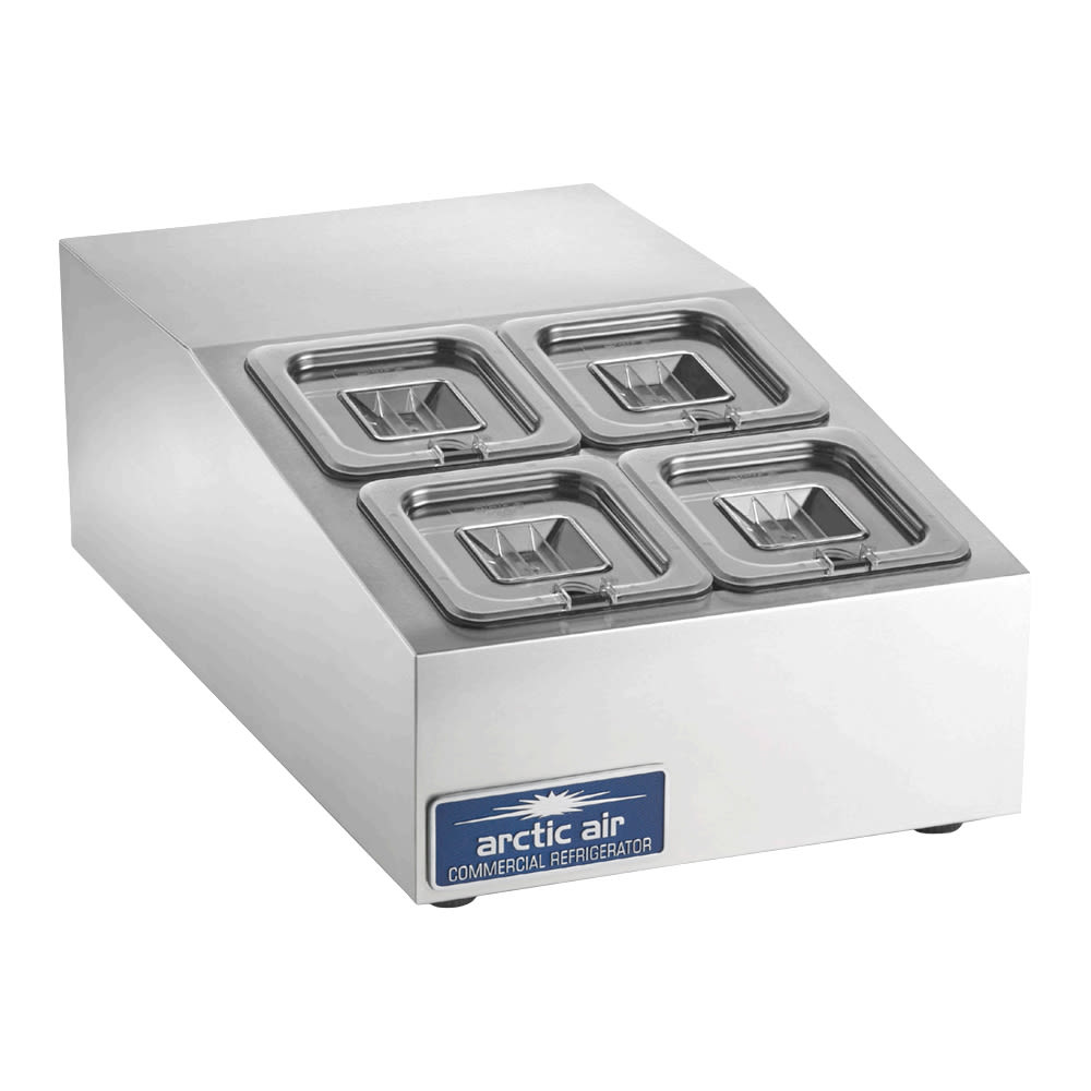 Arctic Air ACP4SQ 15" Countertop Refrigerated Prep Rail - Hinged Lid