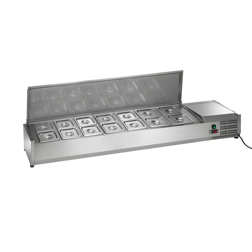 Arctic Air ACP63 63" Countertop Refrigerated Prep Rail - Hinged Lid