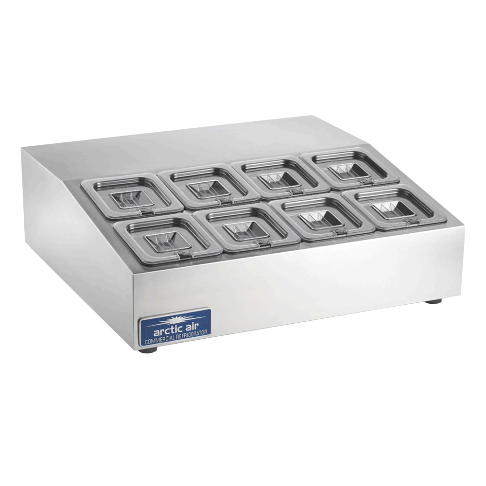 Arctic Air ACP8SQ 27 1/2" Countertop Refrigerated Prep Rail - Hinged Lid