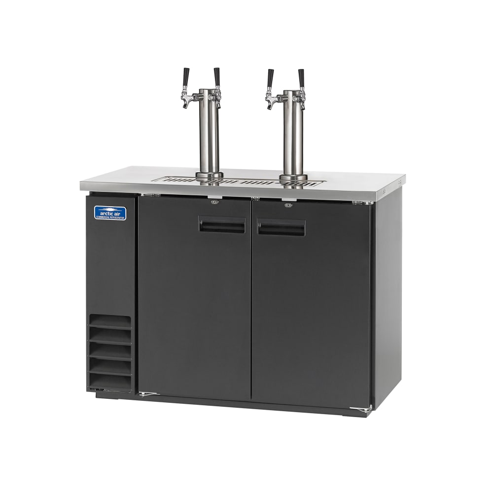 Arctic Air ADD48R-2 49" Kegerator Beer Dispenser w/ (2) Keg Capacity - (2) Columns, Black, 115v