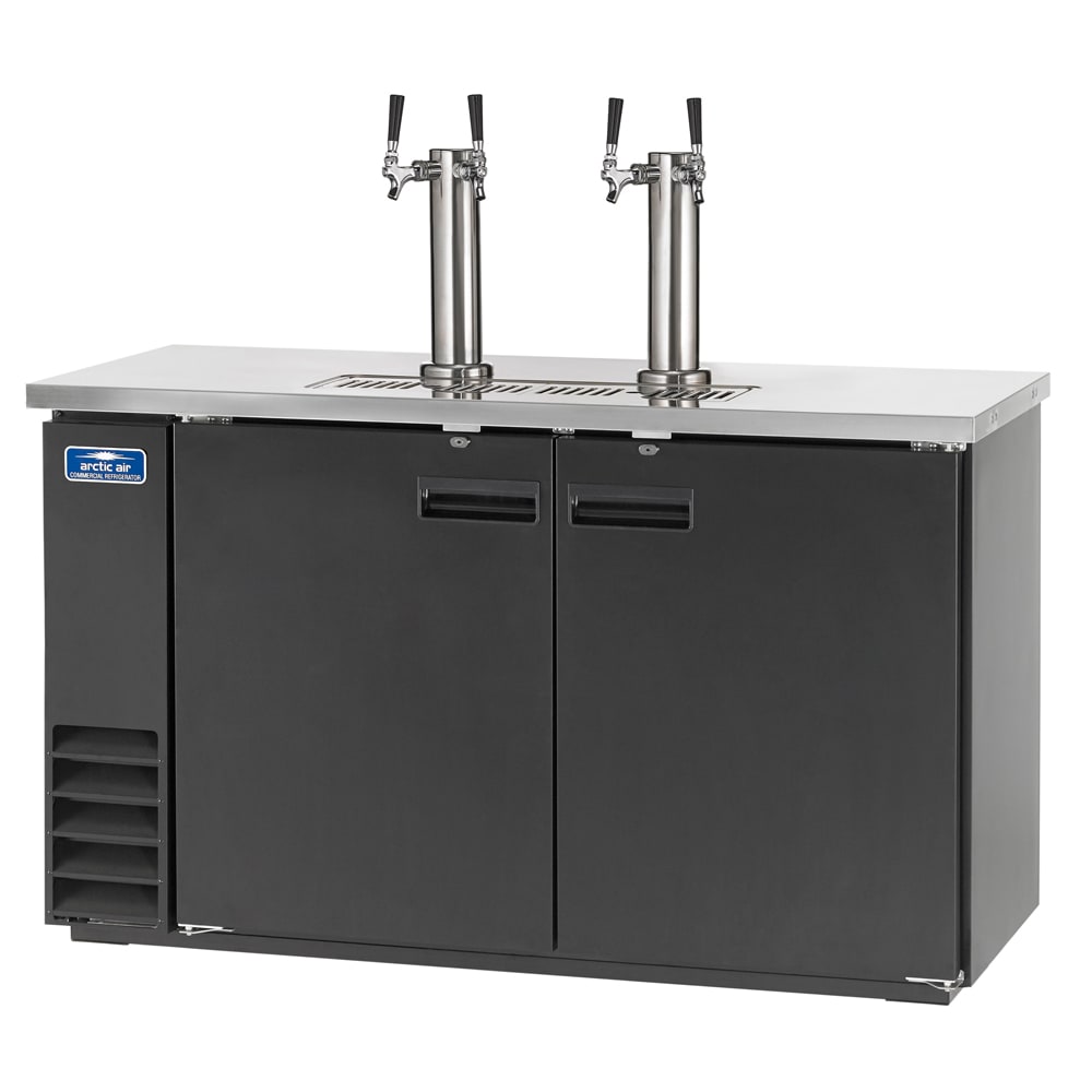 Arctic Air ADD60R-2 61" Kegerator Beer Dispenser w/ (2) Keg Capacity - (2) Columns, Black, 115v