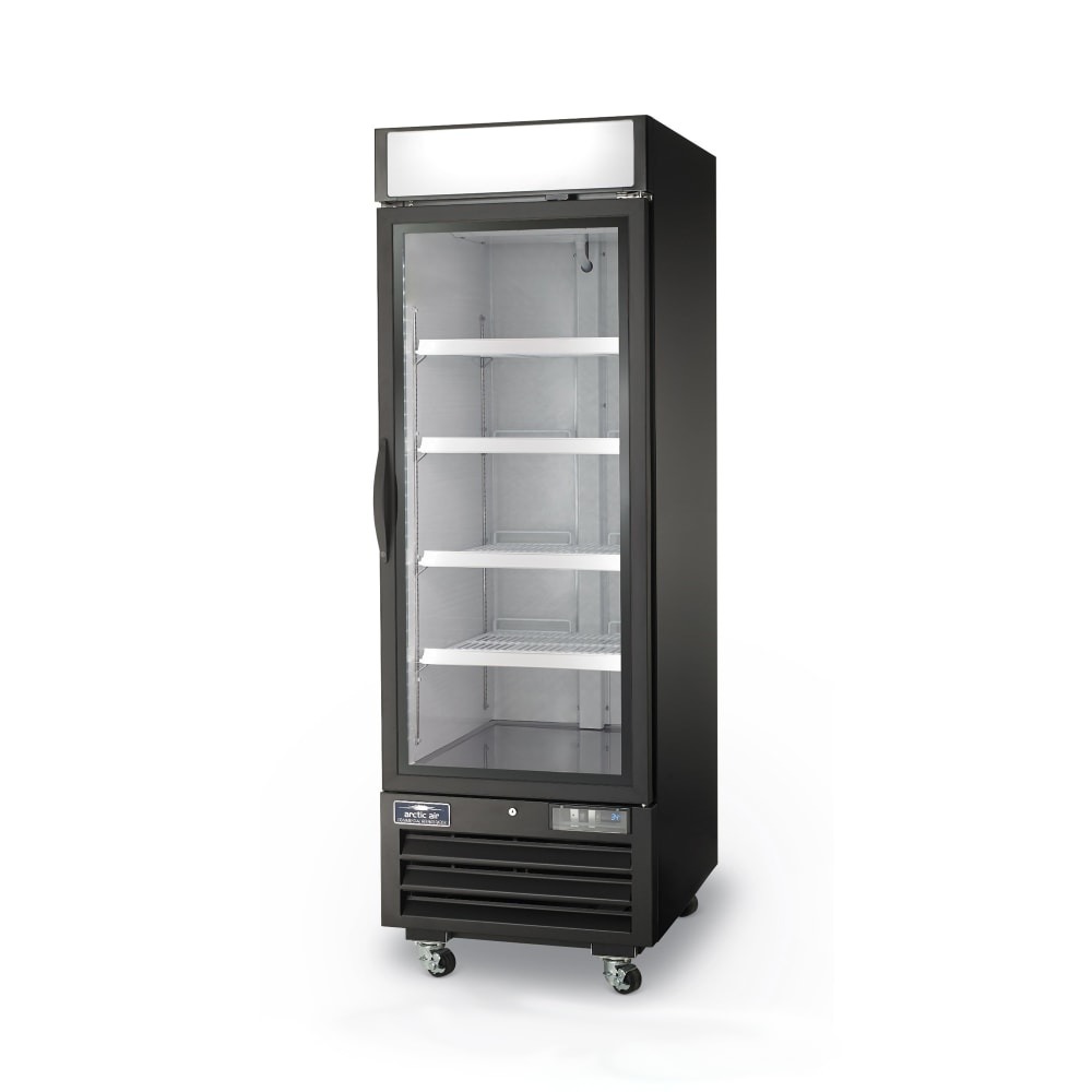 Arctic Air AFGDM23 27" One Section Display Freezer w/ Swing Door - Bottom Mount Compressor, Black, 115v