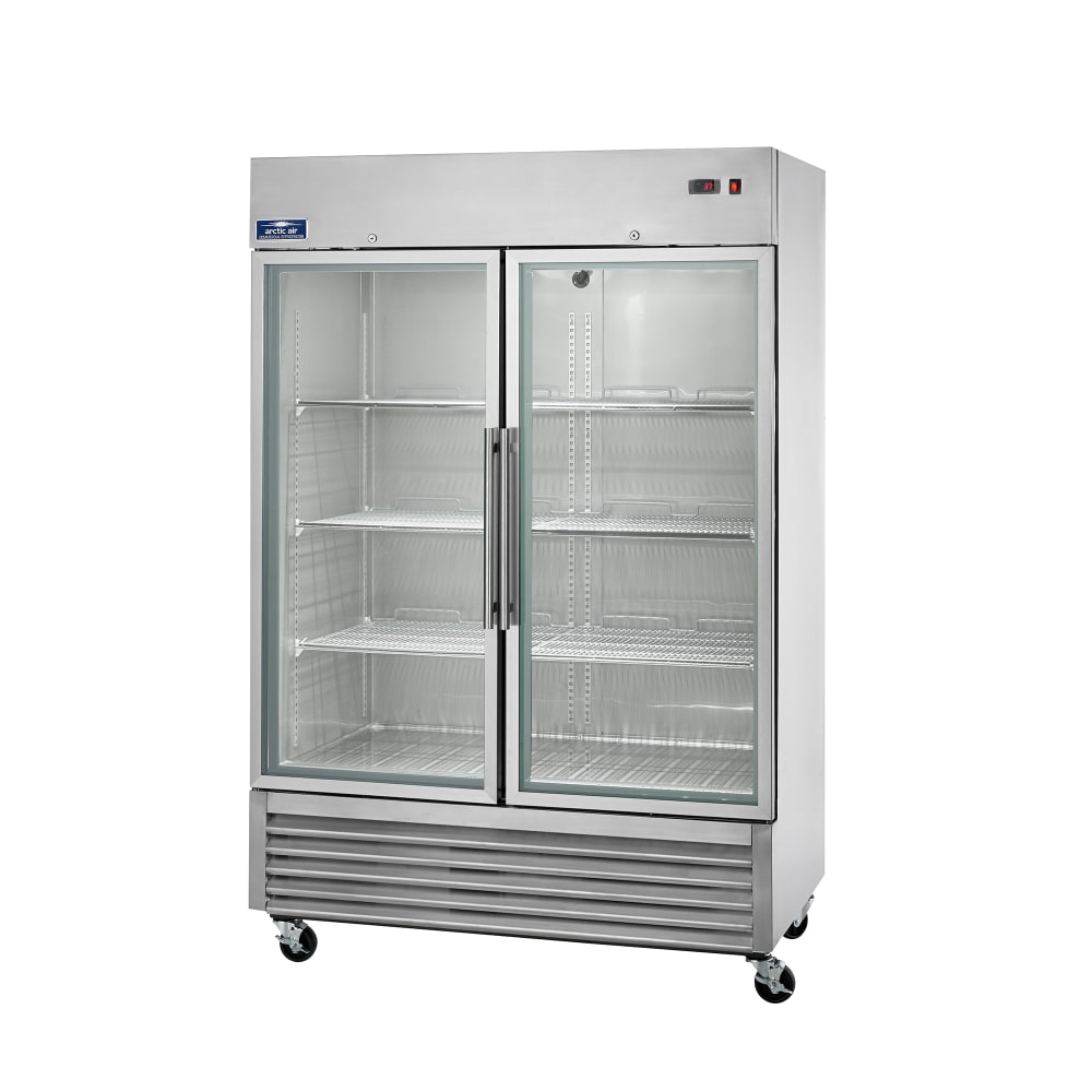 Arctic Air AGDF49 54" Two Section Reach In Freezer, (2) Left/Right Hinge Glass Doors, 115v