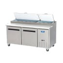 Arctic Air APP71R 71" Pizza Prep Table w/ Refrigerated Base, 115v thumbnail 2