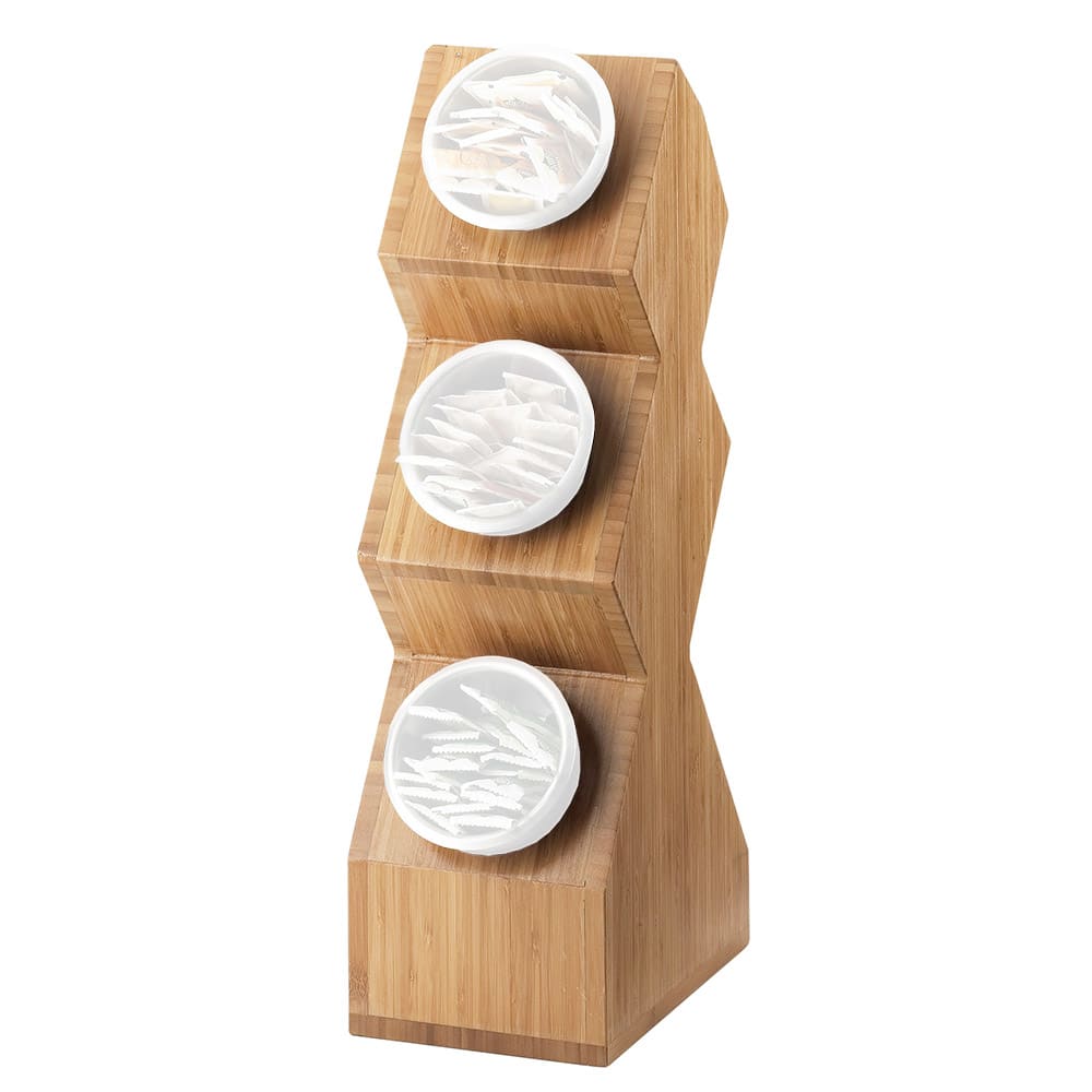 Cal-Mil 1016-3-60 3 Compartment Cylinder Display Only - Bamboo