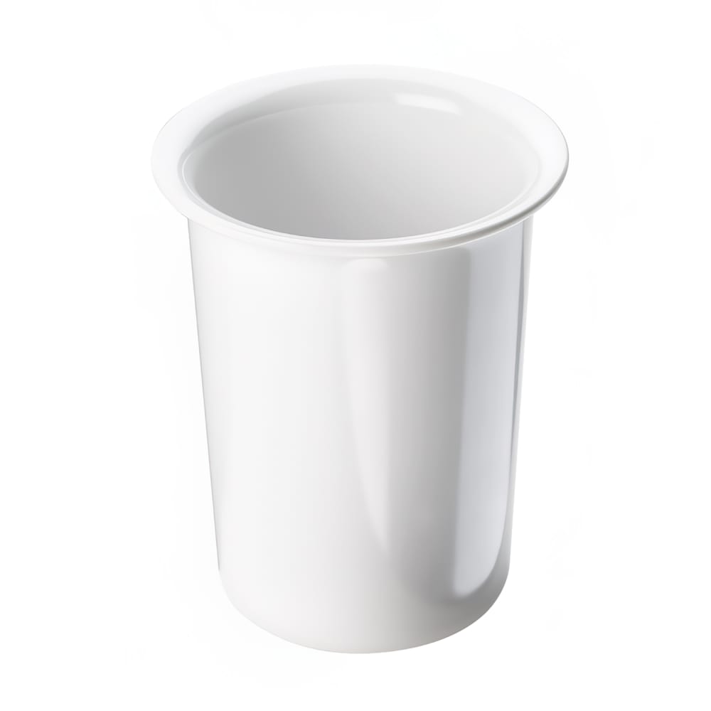 Cal-Mil 1017-15 4 1/2" Round Flatware Cylinder - 5 1/2"H, Melamine, White