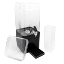 Cal-Mil 1112-1-13 1 1/2 Gallon Square Glass Beverage Dispenser w/ Ice Chamber - Black Metal Base thumbnail 2