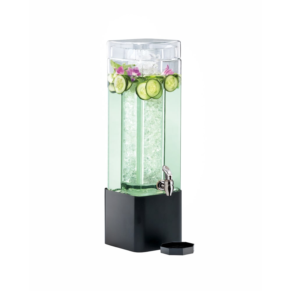 Cal-Mil 1112-3A-13 3 gal Beverage Dispenser w/ Ice Tube - Plastic Container, Black Base