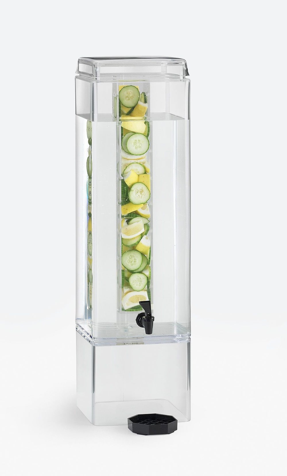 Cal-Mil 1112-5A 5 gal Beverage Dispenser w/ Ice Tube - Plastic Container, Clear Base