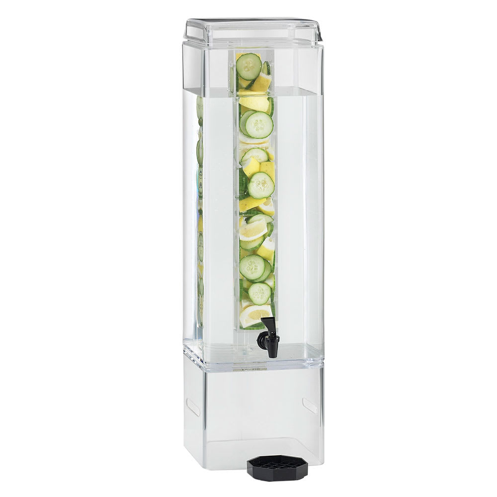 Cal-Mil 1112-5AINFH 5 gal Beverage Dispenser w/ Infuser - Plastic Container, Clear Base