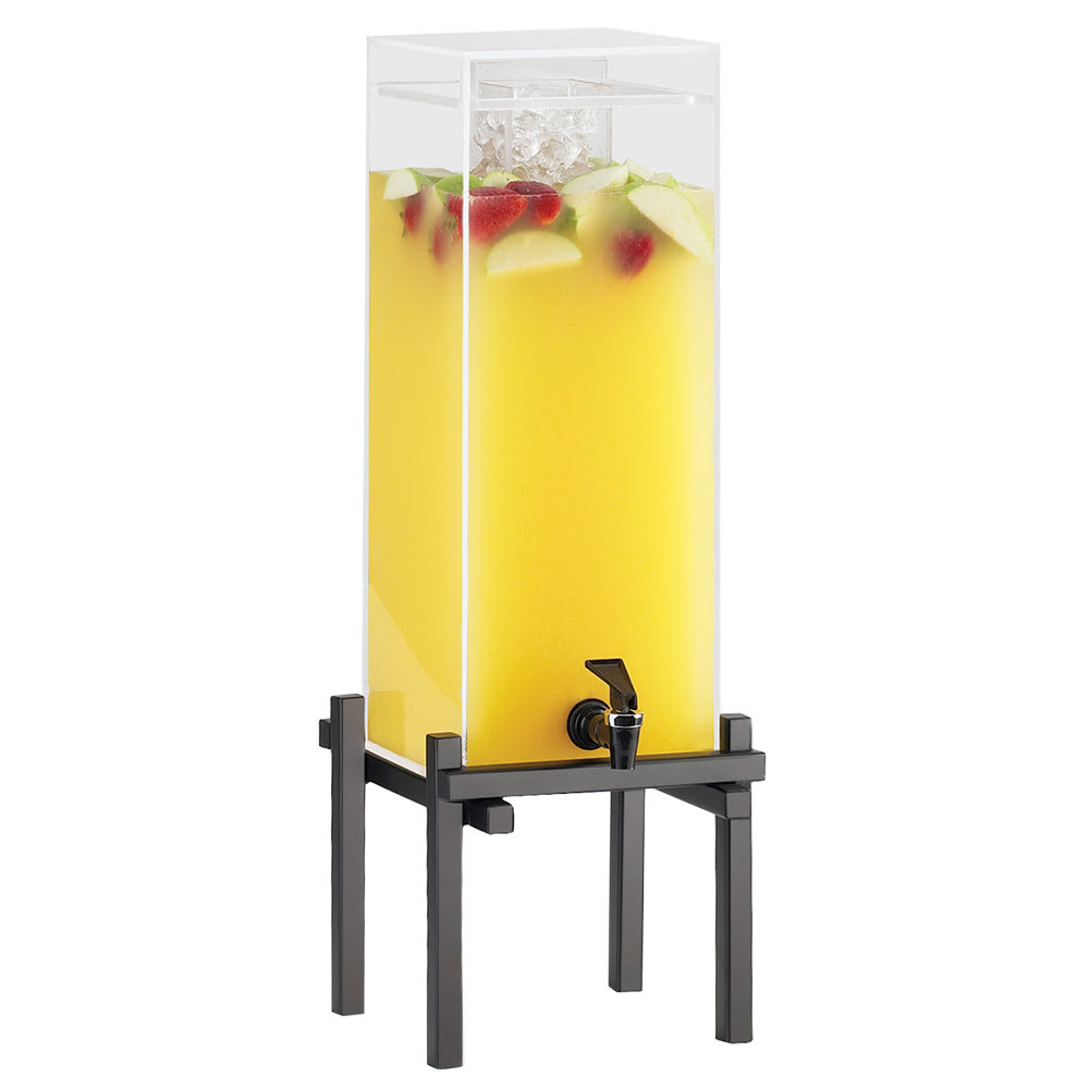 Cal-Mil 1132-1-13 1 1/2 gal Beverage Dispenser w/ Ice Tube - Plastic Container, Black Base