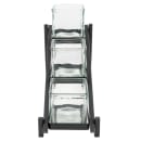 Cal-Mil 1149-13 Rectangular 3 Compartment Condiment Jar Display - Clear/Black thumbnail 2