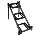 Cal-Mil 1149-13 Rectangular 3 Compartment Condiment Jar Display - Clear/Black thumbnail 5