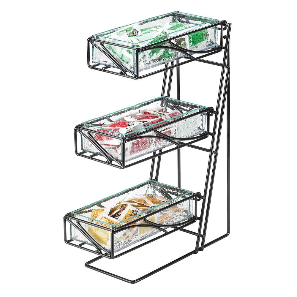 Cal-Mil 1235-13-43 Condiment Organizer w/ (3) Bins - Black