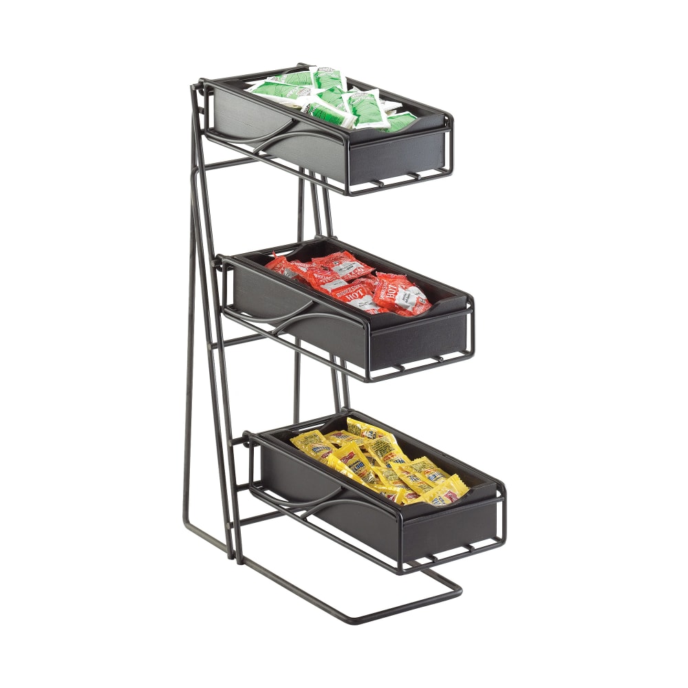 Cal-Mil 1235-13-96 Condiment Organizer w/ (3) Bins - Black