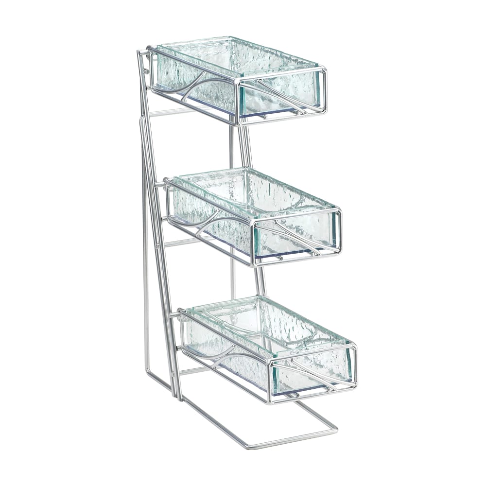 Cal-Mil 1235-39-43 Condiment Organizer w/ (3) Bins - Silver