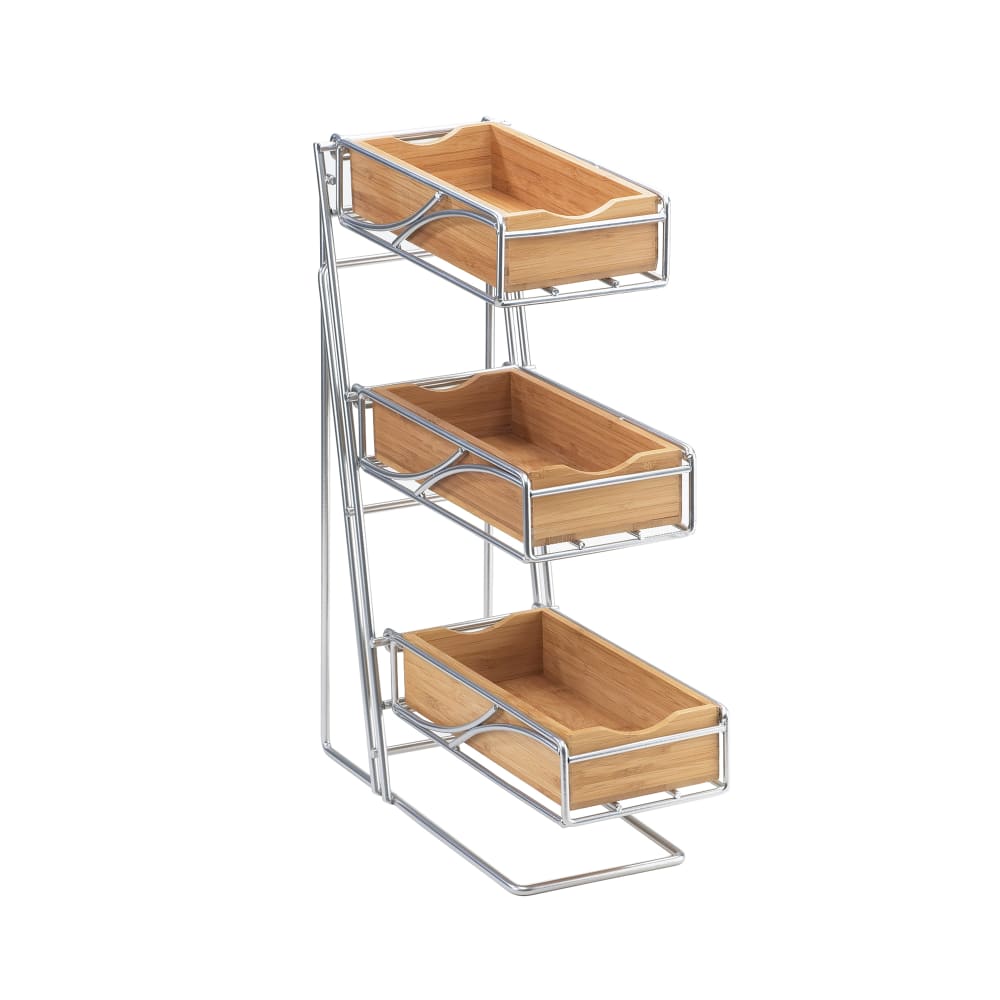 Cal-Mil 1235-39-60 Condiment Organizer w/ (3) Bins - Silver