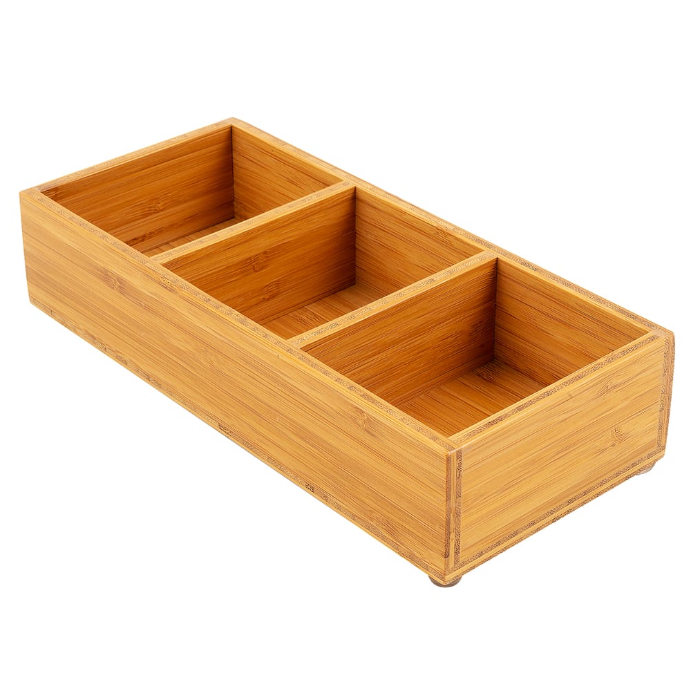 Cal-Mil 1246 Condiment Organizer w/ (3) Bins - Brown