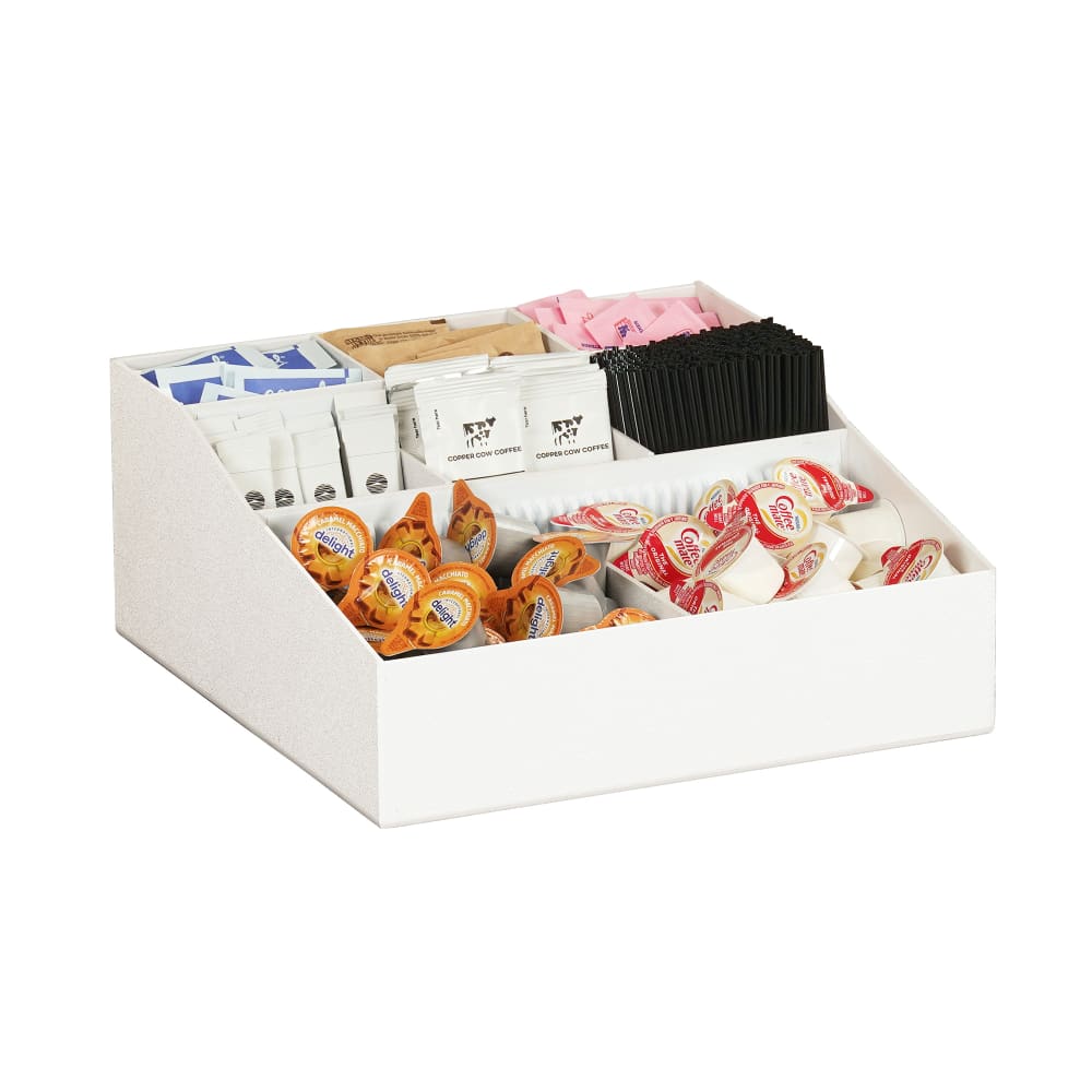 Cal-Mil 1260-15 Condiment Organizer w/ (9) Bins - White