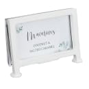 Cal-Mil 1262-15 Tabletop Menu Card Holder - 3 1/2" x 2", Acrylic/White Iron Frame thumbnail 2