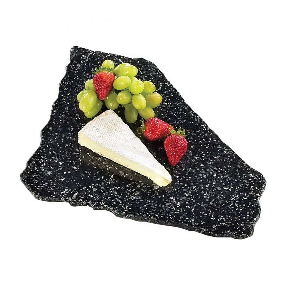 Cal-Mil 127-31 X-Stone Display Tray - 15" x 12", Plastic, Black Ice