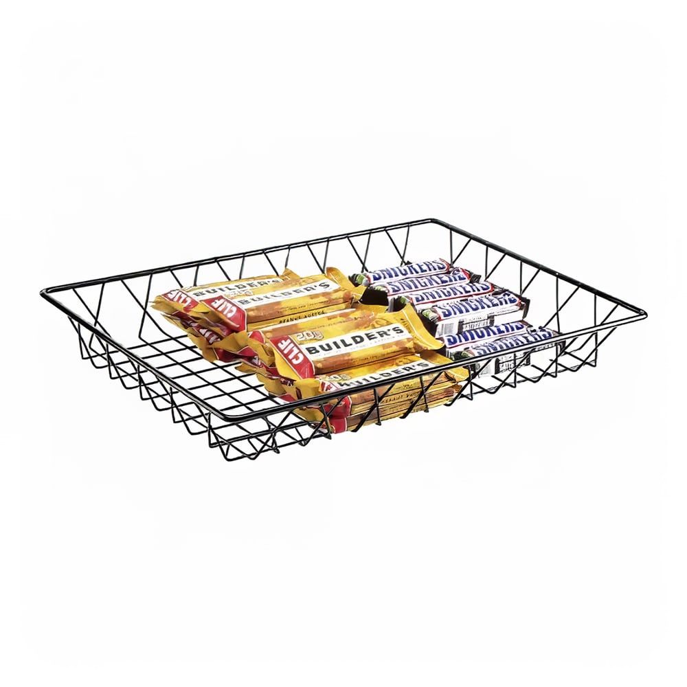 Cal-Mil 1291TRAY Rectangular Display Basket - 18" x 12", Wire, Black
