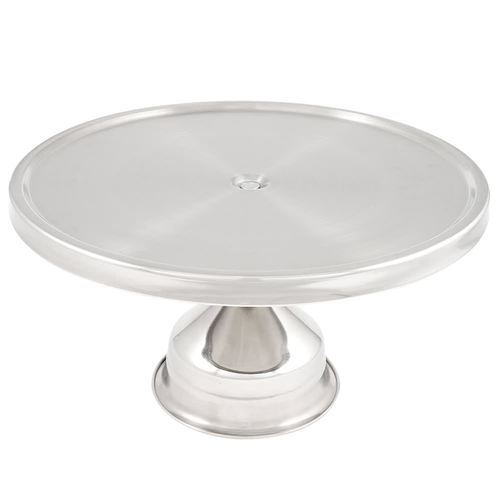 Cal-Mil 1308 Stainless Steel Cake Stand, 12" Diameter x 7" High
