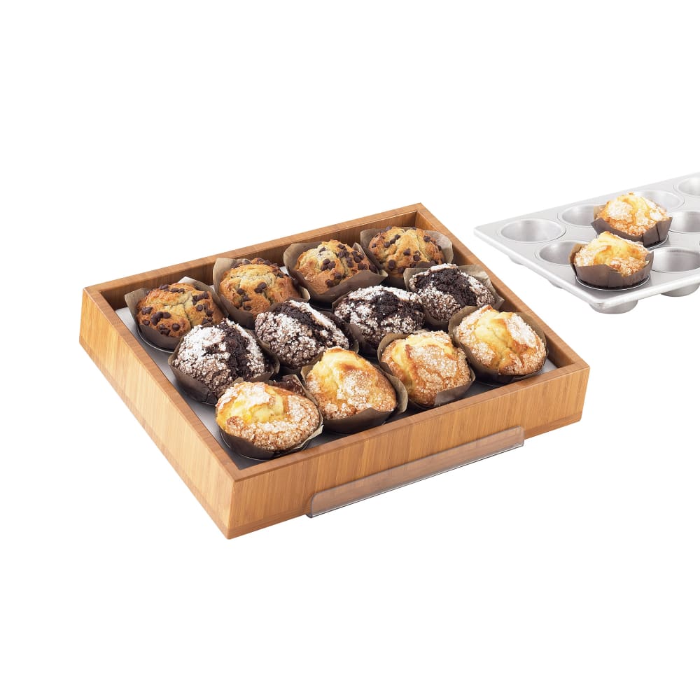 Cal-Mil 1339-60 Rectangular Display Tray - 16"L x 11"W, Bamboo