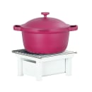 Cal-Mil 1348-12-15 10 1/4" Square Chafer Alternative - 4"H, Metal, White thumbnail 3