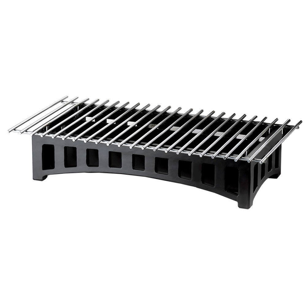 Cal-Mil 1364-22-13 Bridge Style Chafer Alternative, 19 3/4" x 10" x 4" H, Black