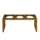 Cal-Mil 1425-3-99 3 Section Flatware Cylinder Holder - 16"W x 5 3/4"D x 6"H, Wood thumbnail 3