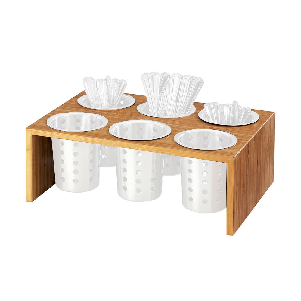 Cal-Mil 1425-6-60 Condiment Organizer w/ (6) Bins - Brown