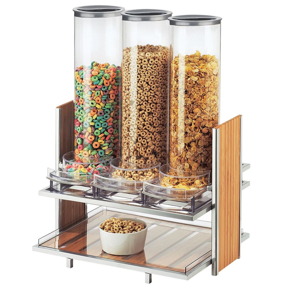 Cal-Mil 1499 Countertop Cereal Dispenser, (3) 2 7/10 liter Hoppers