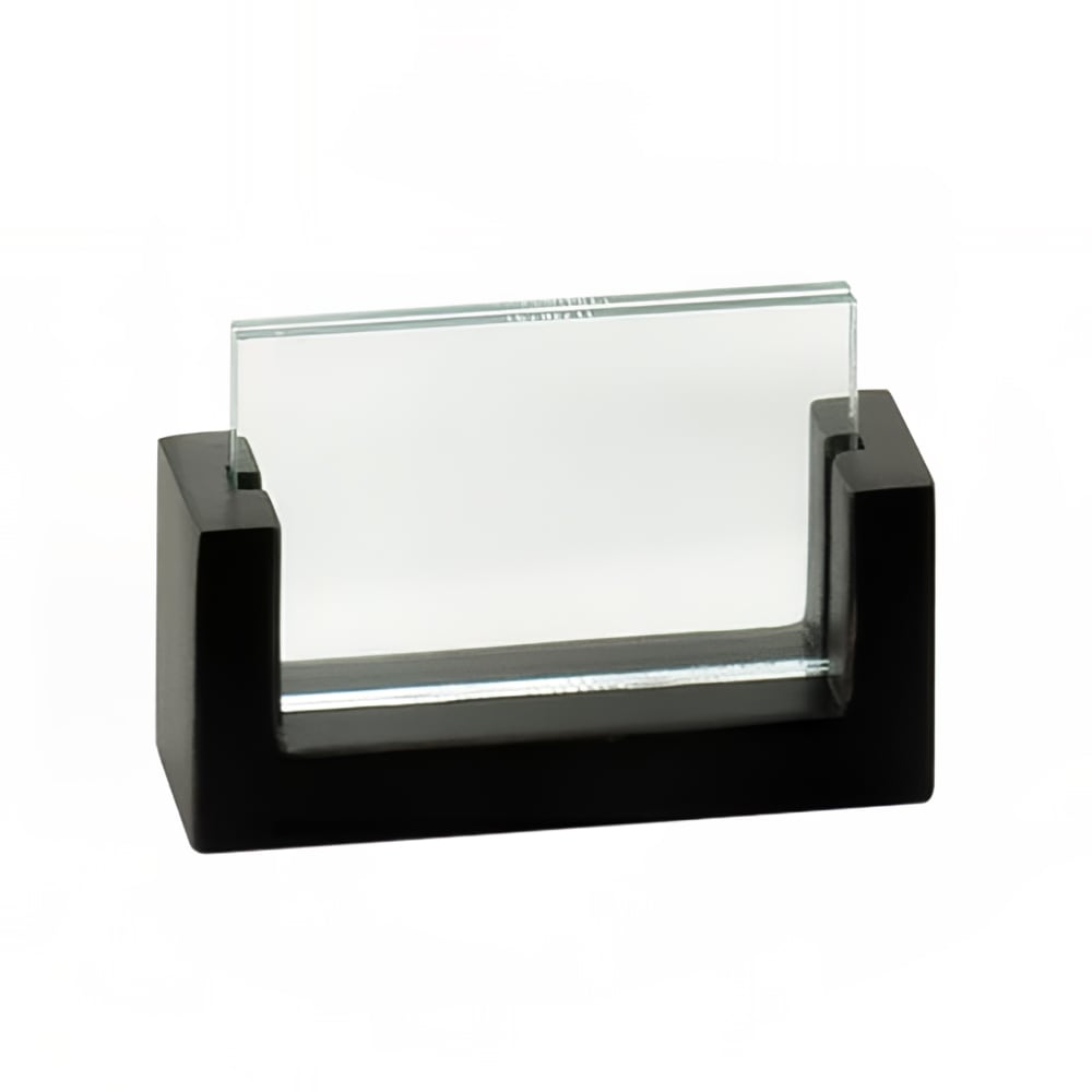 Cal-Mil 1510-32-96 Tabletop Menu Card Holder - 2" x 3 1/2", Acrylic/Midnight Bamboo