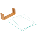 Cal-Mil 1510-811-60 Tabletop Menu Card Holder - 8 1/2" x 11", Acrylic/Bamboo thumbnail 4