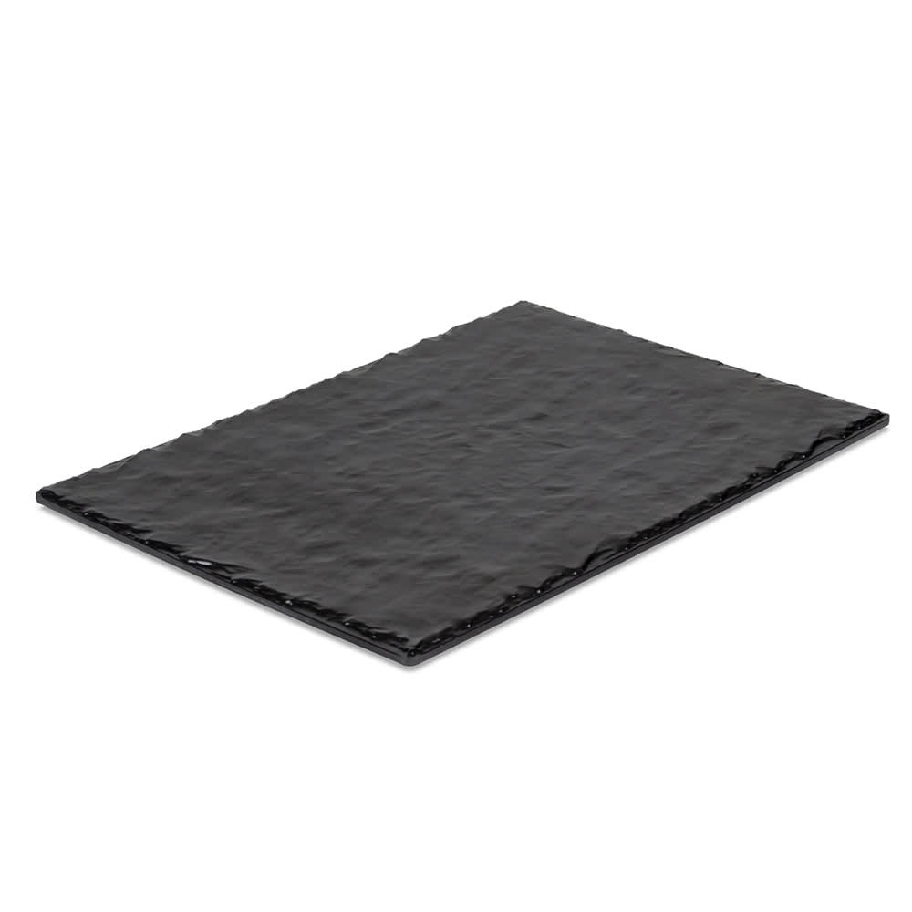 Cal-Mil 1522-1014-65M Rectangular Serving Board - 14" x 10", Melamine, Black Faux Slate