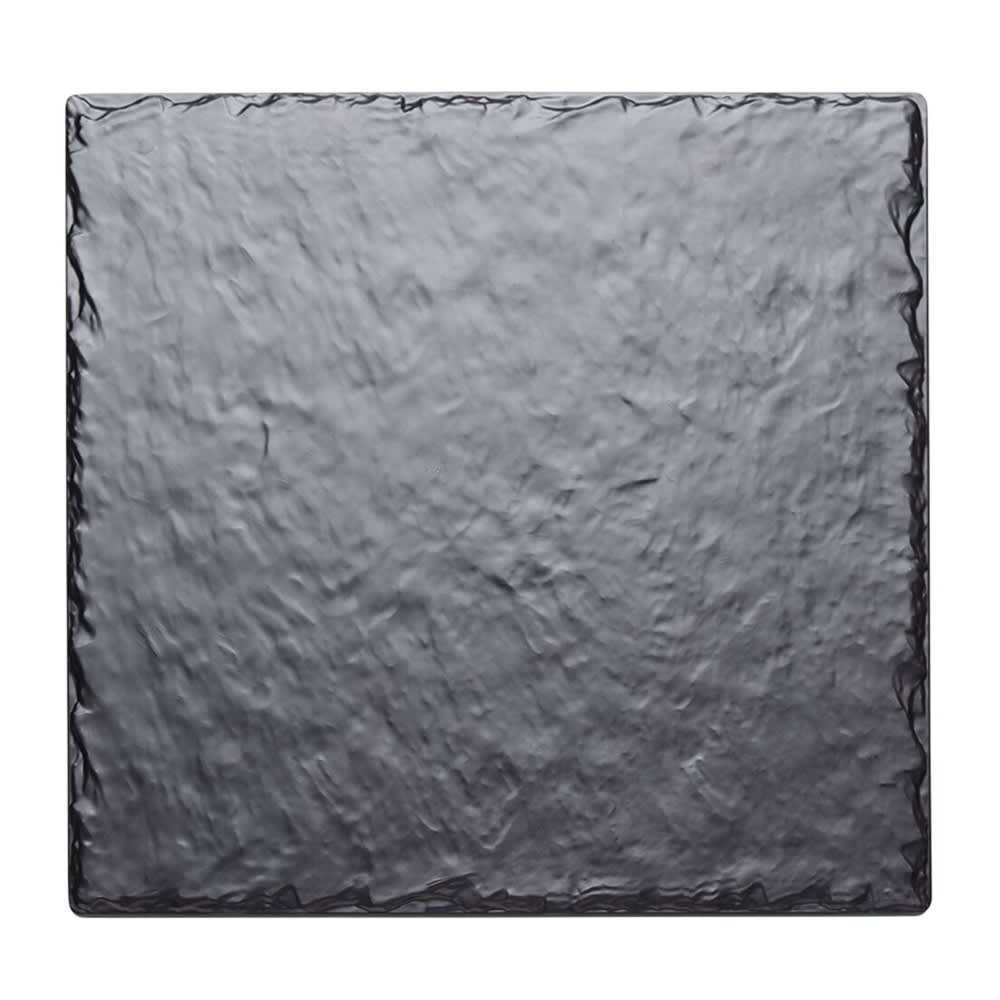 Cal-Mil 1522-1212-65M 12" Square Serving Board - Melamine, Black Faux Slate