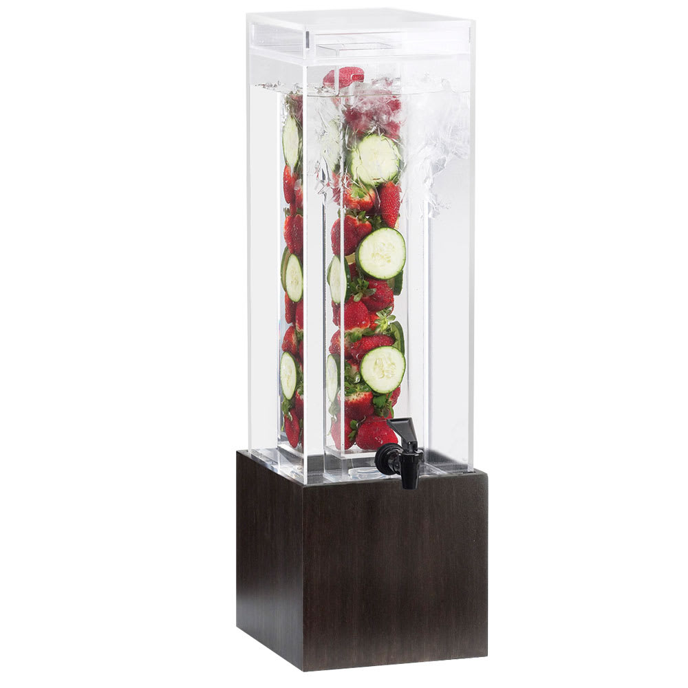 Cal-Mil 1527-1INF-52 1 1/2 gal Beverage Dispenser w/ Infuser - Plastic Container, Dark Wood Base