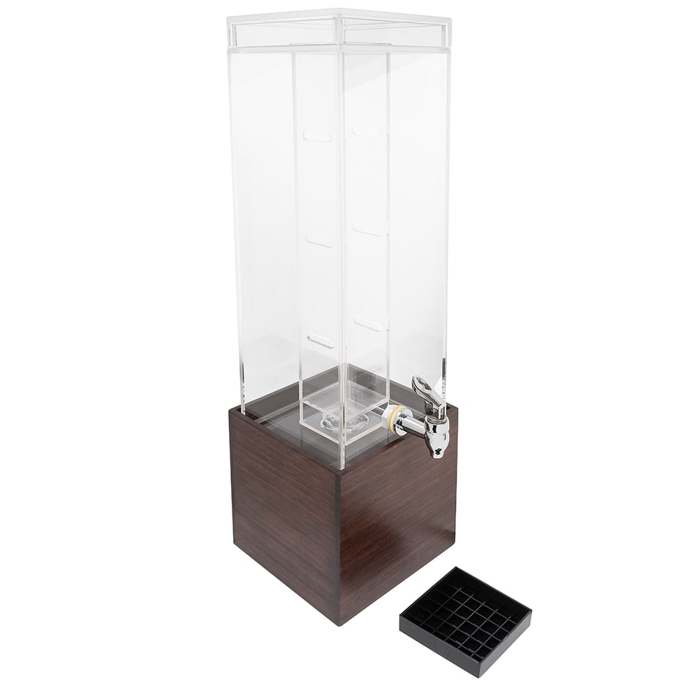 Cal-Mil 1527-3INF-52 3 gal Beverage Dispenser w/ Infuser - Plastic Container, Dark Wood Base